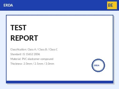 Test report — ERDA test report — 2.5 mm insulating mat preview