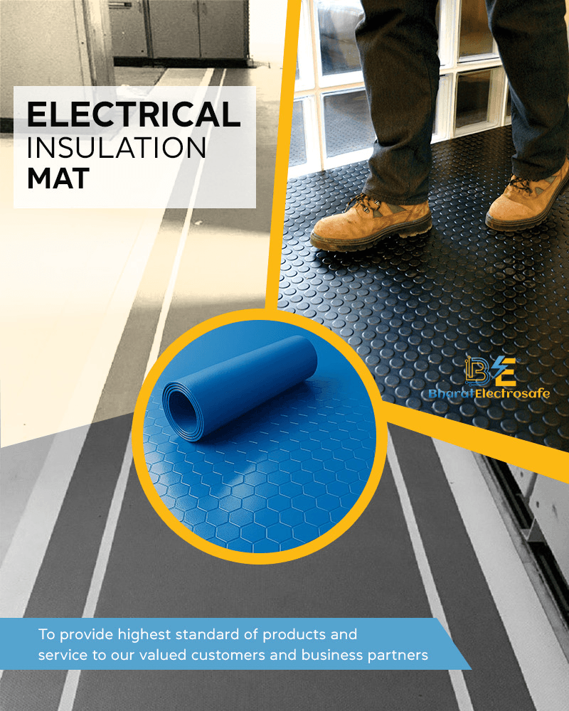 Bharat Electrosafe electrical insulation mat poster