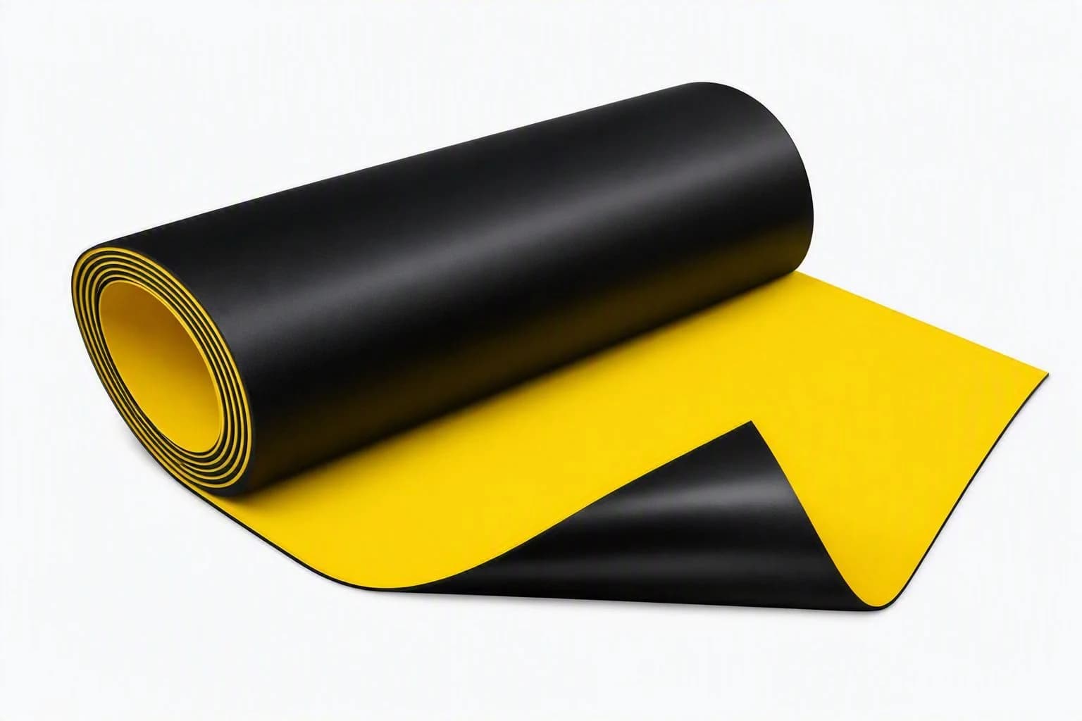Bharat Electrosafe Bi-Color insulating mat — black surface with yellow wear-indicator layer