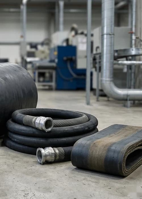 Rubber hose pipe coil from industrial product range
